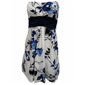 Speechless Junior White Blue Floral Party Dress